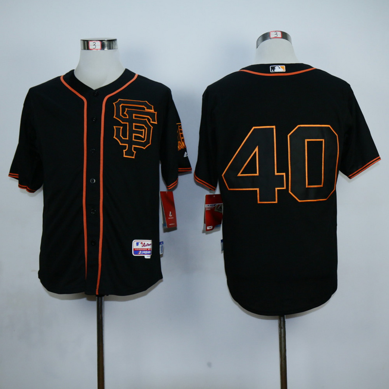 Men San Francisco Giants #40 No name Black MLB Jerseys